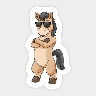 Horse with Sunglasses Sticker